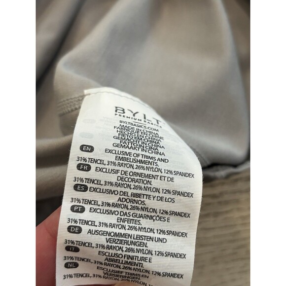 BYLT Premium Basics T- Shirt Short Sleeve V-Neck Mens Medium Gray Athletic - Picture 6 of 7